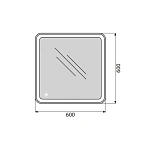 Зеркало BelBagno SPC-MAR-600-600-LED-TCH