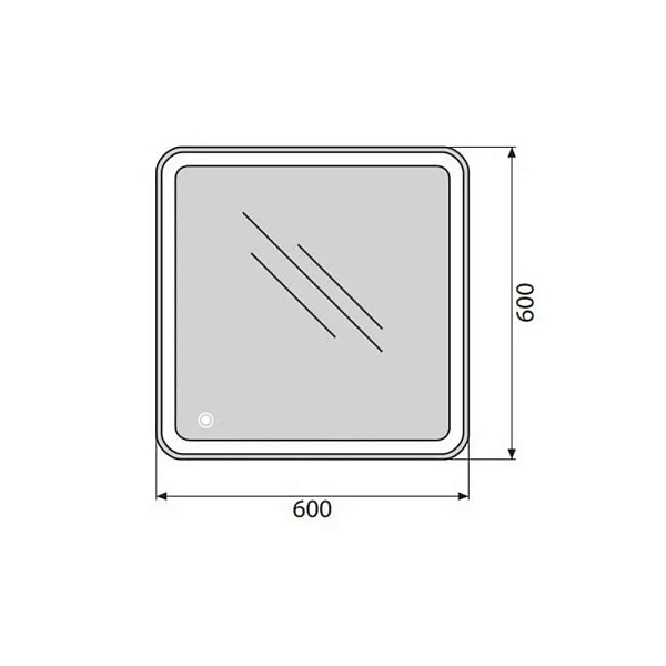 Зеркало BelBagno SPC-MAR-600-600-LED-TCH