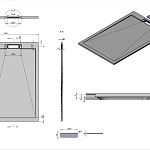 Поддон для душа из искусственного камня Vincea VST-4SRL9014A, 1400*900*25, антрацит