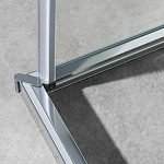 Душевой уголок Vincea Slim-U VSS-2SU8010CLB, 1000*800, м.черный, стекло прозрачное