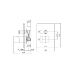 Встраиваемый смеситель для ванны и душа Bossini Cube Z00063.030