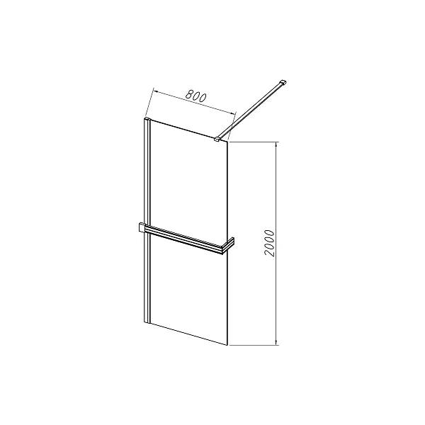 Душевая перегородка Vincea Walk-In HR VSW-4HR800CG, 800*2000, хром, стекло тонированное