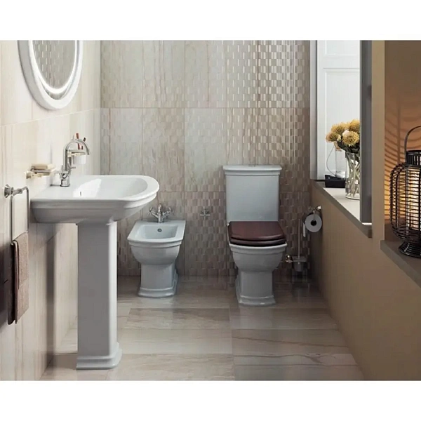Унитаз-компакт VITRA Serenada 9722B003-7204 с деревянной крышкой