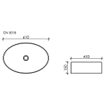 Накладная раковина Ceramica Nova Element CN5018, 61 см