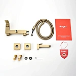 Смеситель Raglo R01.51.03 с гигиеническим душем, матовое золото