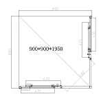 Душевой уголок Vincea Slim-N VSS-4SN900CL, 900*900, хром, стекло прозрачное