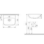 Раковина AM.PM Inspire C504811WH 38 см