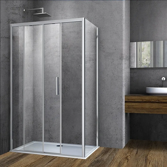 Душевой уголок Vincea Soft VSR-3SO1016CL, 1600*1000, хром, стекло прозрачное