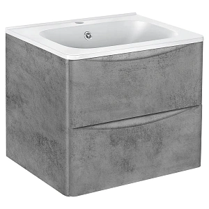 Тумба под раковину Vincea Paola 600 подвесная, 2 выкатных ящика soft close, Beton