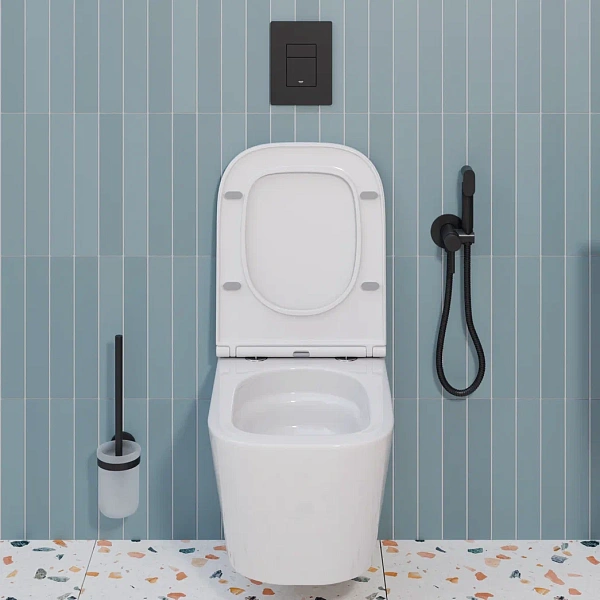 Инсталляция Grohe Solido с подвесным унитазом Santerika SAN.UNT.02, смыв "Торнадо", сиденье микролифт