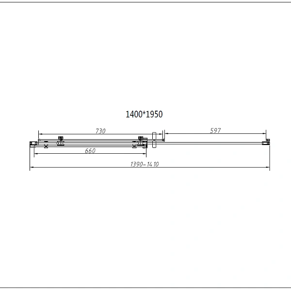 Душевой уголок Vincea Como-N VSR-4CN1014CLB, 1400*1000, черный, стекло прозрачное