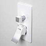 Встраиваемый смеситель для ванны и душа WasserKRAFT Aller 10641WHITE