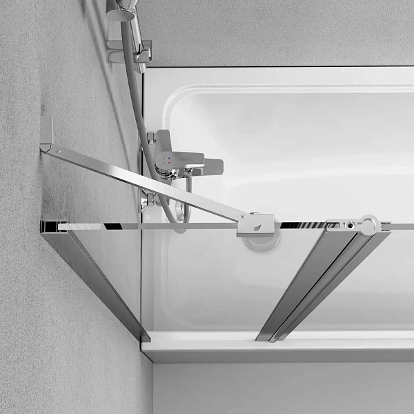 Стеклянная шторка для ванны AM.PM Gem 80х140 см, W90BS-D3W5-140CT