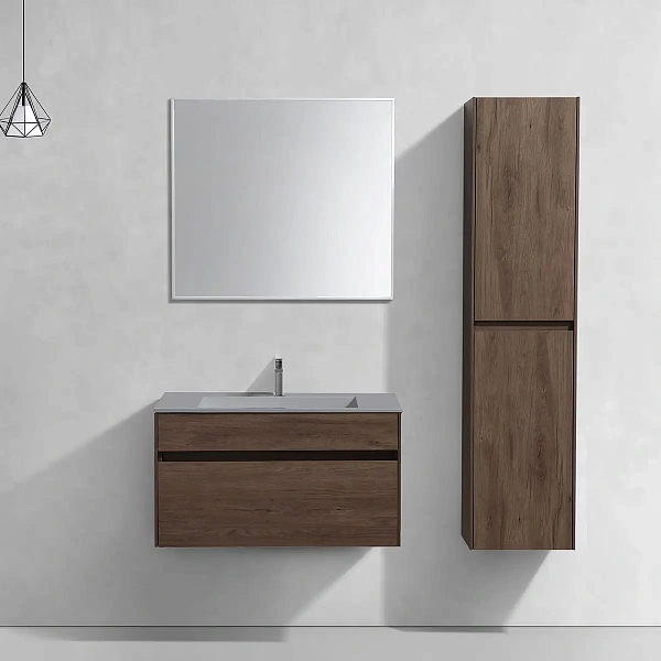 Тумба под раковину Vincea Chiara 800 подвесная, 1 выкатной ящик soft-close, R.Oak