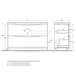 Тумба под раковину напольная BelBagno MARINO-1200-2C-PIA-BL-P, 120 см