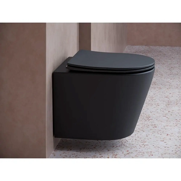 Унитаз подвесной Ceramica Nova Balearica CN6000MB, черный матовый