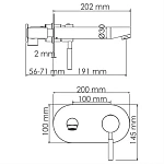Встраиваемый смеситель для раковины WasserKRAFT Main 4130