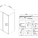 Душевой уголок Vincea City VSR-5CT9012CL, 1200*900, хром, стекло прозрачное