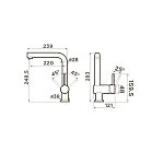 Смеситель для кухни Omoikiri Tanigawa-C 4994240