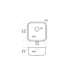 Omoikiri Omi 44-U/I-IN Quadro нерж.сталь/нержавеющая сталь