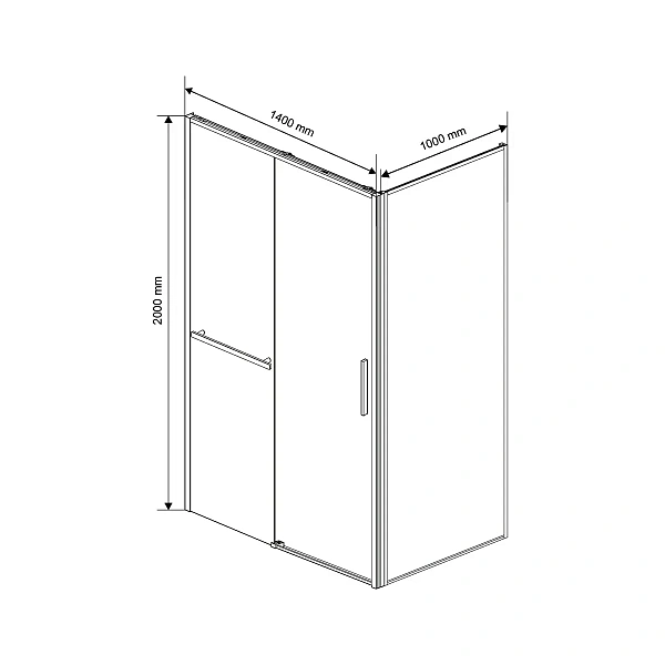 Душевой уголок Vincea Slim Soft VSR-1SS1014CLB, 1400*1000, черный, стекло прозрачное