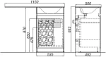 Тумба под раковину напольная Aqwella Forma FOR0105KL с бельевой корзиной слева