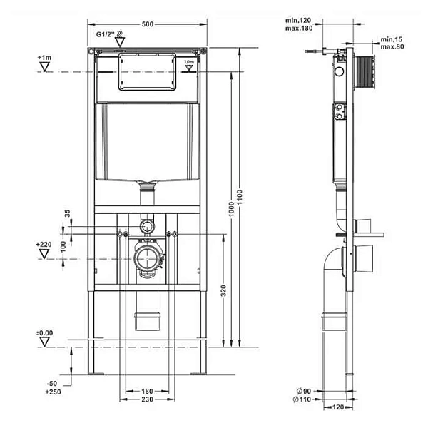 Инсталляция для унитазов ArtCeram 700.101