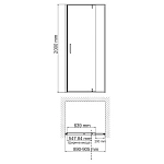 Душевая дверь WasserKRAFT Aisch 90х200 см 55P04
