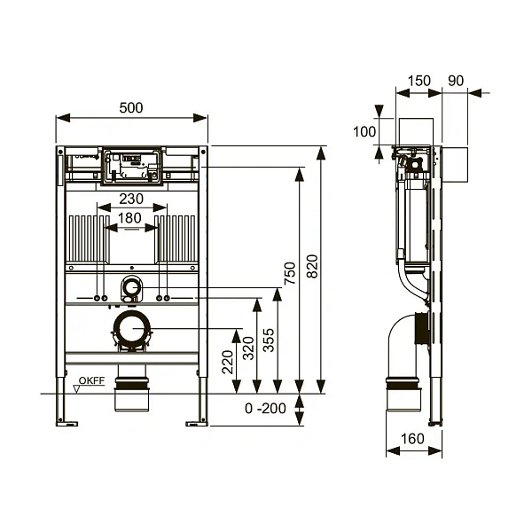 Инсталляция для унитаза Tece TECEprofil 9300380