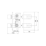 Встраиваемый смеситель для ванны и душа Bossini Cube Z00062.030