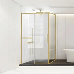 Душевой уголок Vincea Slim Soft VSR-1SS9012CLG, 1200*900, брашированное золото, стекло прозрачное