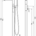 Напольный смеситель для ванны Timo Selene 2210/00Y-CR