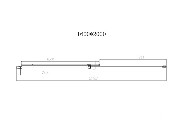 Душевая дверь Vincea Dice VDS-4D160CL, 1600, хром, стекло прозрачное