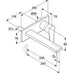Встраиваемый смеситель для раковины Kludi Zenta SL 482480565