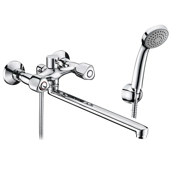 Смеситель для ванны с длинным изливом WasserKRAFT Amper 2902L с душем