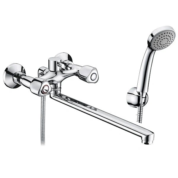 Смеситель для ванны с длинным изливом WasserKRAFT Amper 2902L с душем