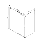 Душевой уголок Vincea Como VSR-1C9015CL, 1500*900, хром, стекло прозрачное