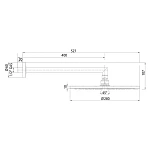 Верхний душ с душевым кронштейном Bossini Cosmo H70596I.073