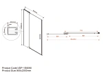 Душевая дверь Vincea Extra VDP-1E8090CL, 800/900, хром, стекло прозрачное
