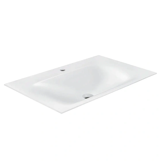 Раковина Vincea VCB-1F800W из искусственного камня, цвет белый