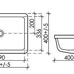 Интегрированная раковина Ceramica Nova Element CN6045, 55.2 см