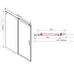 Душевой уголок Vincea Como VSR-1C9012CGB, 1200*900, черный, стекло тонированное