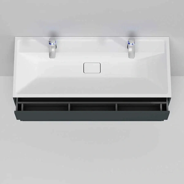M50AFHX1203GM Inspire V2.0, База под раковину, подвесная, 120 см, 3 ящика, push-to-open, графит мато