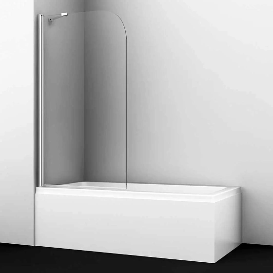 Стеклянная шторка для ванны WasserKRAFT Leine 80х140 см 35P01-80 Fixed