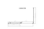 Душевой уголок Vincea Slim-N VSR-4SN9011CLB, 1100*900, черный, стекло прозрачное