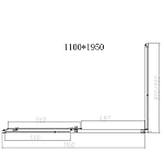 Душевой уголок Vincea Slim-N VSR-4SN8011CGB, 1100*800, хром, стекло тонированное