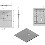 Поддон для душа из искусственного камня Vincea VST-4SR8080W, 800*800*25, белый матовый