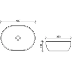 Накладная раковина Ceramica Nova Element CN5010, 48 см