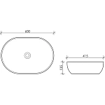 Накладная раковина Ceramica Nova Element CN5009, 60 см