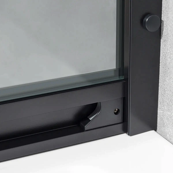 Душевой уголок Vincea с поворотной дверью Stile VSS-2ST9090CLB-R, 900*900, черный, стекло прозрачное, правый